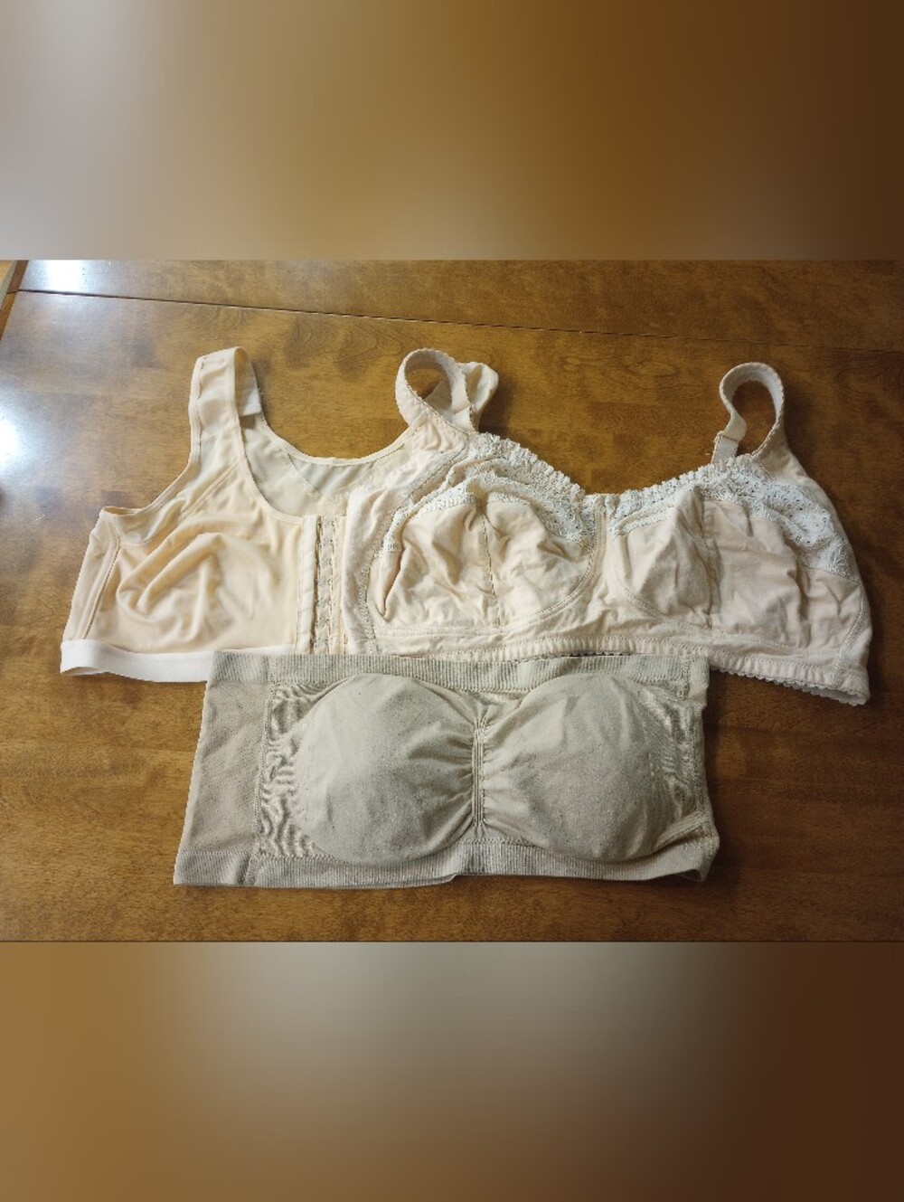 Women’s Seamless and Lace Nude Bras - 3-Pack Size 4x